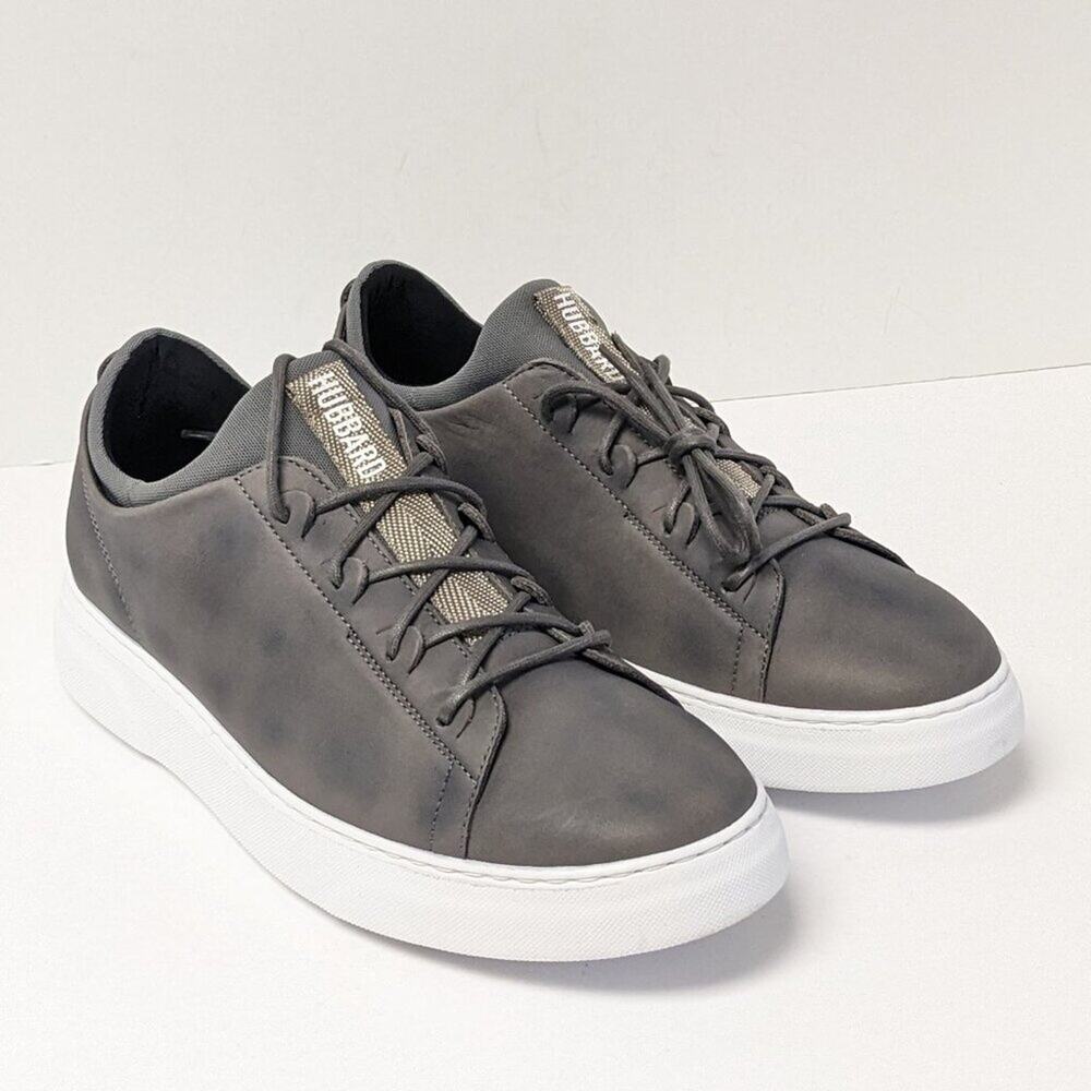 Samuel Hubbard Flight Sneakers, Grey Leather, Men's 10 M